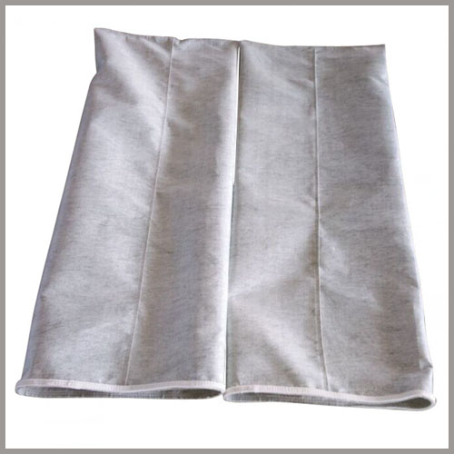 saco de filtro de envelope com topo de gaxeta e fundo costurado plana